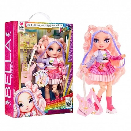 Rainbow High "Bella" Doll 565659 from the "Junior High Rockband" series with accessories