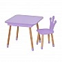 Table with chair "Corona" 09-025V-BOX with drawer, purple