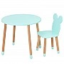 Table with chair "Mishka" 07-025B-ROUND round, turquoise