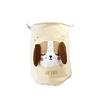 Toy and Laundry Basket "Big Ears Puppy" MGZ-1009(Beige) 50 x 40 cm