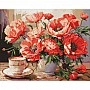 Алмазна мозаїка «Букет з маком» AMO7988, 40x50 см