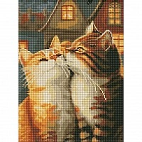 Алмазна мозаїка «Коти в коханні» AMO8173, 30x40 см