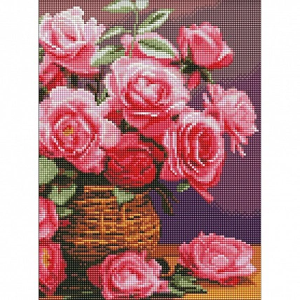Алмазна мозаїка «Кольорові троянди» AMO8174, 30x40 см