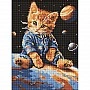 Алмазна мозаїка "Зоряний котик" ©art_selena_ua AMO8167, 30x40 см