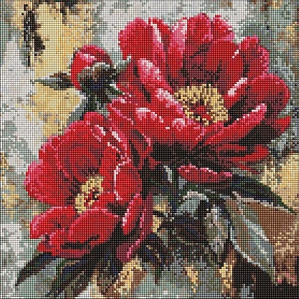 Алмазна мозаїка «Червона муза» ©art_selena_ua AMO20183, 40×40 см