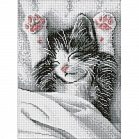 Алмазна мозаїка "Муркотливий ранок" ©art_selena_ua AMO20204, 30х40 см