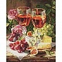 Алмазная мозаика "Натюрморт с инжиром и вином" ©art_selena_ua AMO20289, 40х50 см