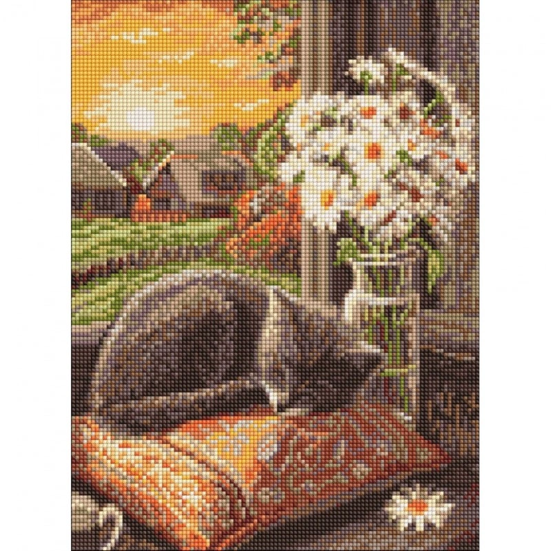 Алмазна мозаїка «Сон кота» ©art_selena_ua AMO20304, 30x40 см