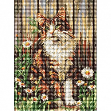 Алмазна мозаїка "Погляд милого кота" ©art_selena_ua AMO20351, 30х40 см