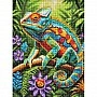 Diamond mosaic "Colorful forest chameleon" ©art_selena_ua AMO20457, 30x40 cm