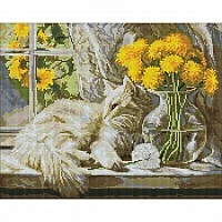 Алмазна мозаїка "Мурликаюче сонце" ©art_selena_ua AMO20469, 40х50 см