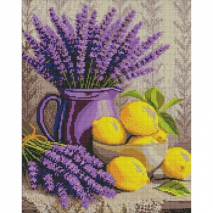 Алмазна мозаїка "Лаванда і лимони" ©art_selena_ua AMO20486, 40х50 см