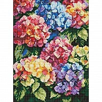 Алмазна мозаїка «Кольорові гортензії» ©art_selena_ua AMO8154, 30x40 см