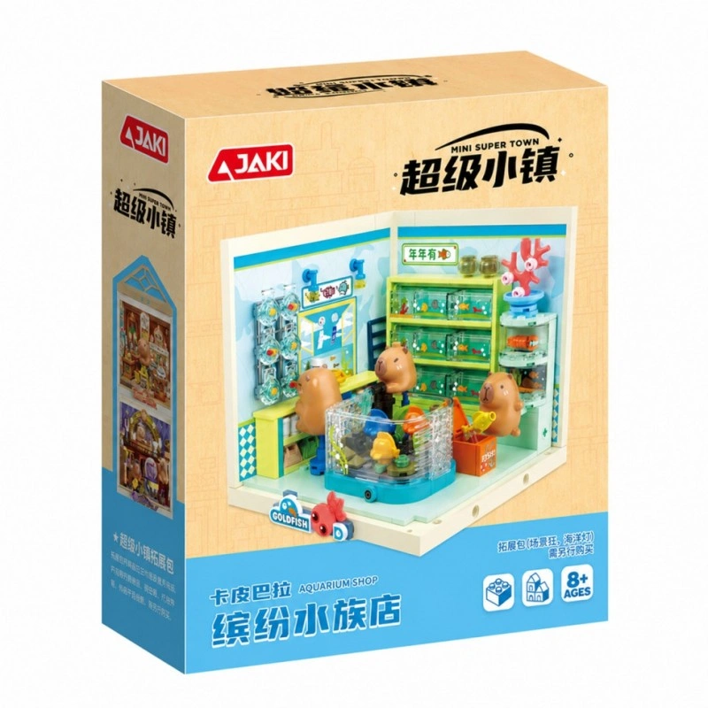 Дитячий конструктор "Акваріумний магазинчик капібар" JAKI FK023 серії "Mini Super Town" 305 деталей