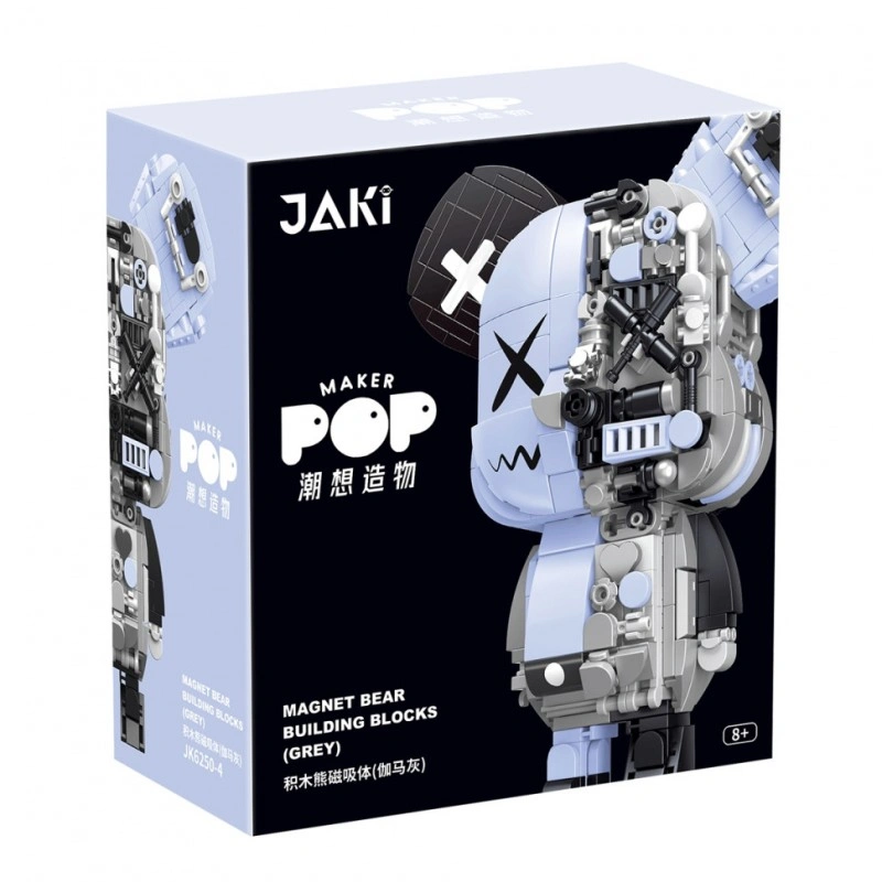 Дитячий конструкторський набір «Magnetic Vibe» JAKI JK6250-4 серія «Cyberpunk bears» 546 деталей