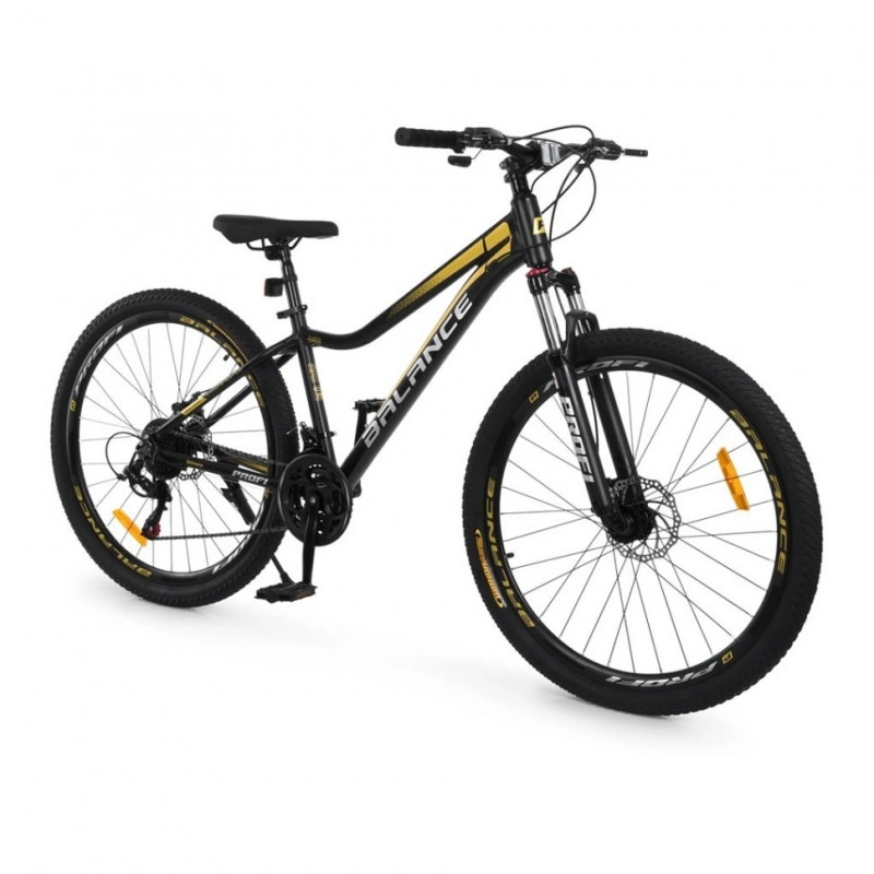 Дитячий велосипед "BALANCE" BL-27508, 27,5 дюймів, чорний і золотий