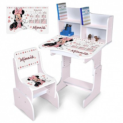 Children's desk N 2071-21-7, height 3 positions, with a stool