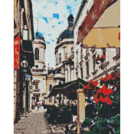 Алмазна мозаїка "Чарівний Львів" ©Лычко Евгений AMO7229 40х50 см Ідейка