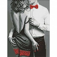 Diamond mosaic "Red-black pair" AMO20406, 30x40 cm