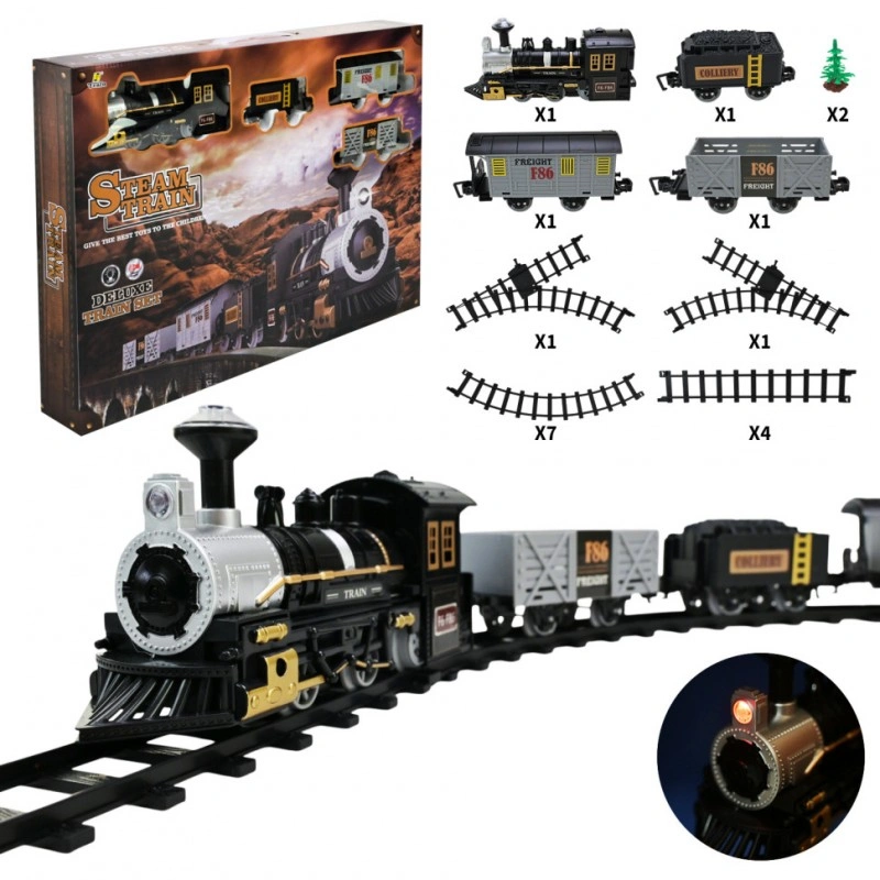 Дитяча залізниця FenFa Steam Train 1603A-1A зі світловими та звуковими ефектами Дитяча залізниця FenFa Steam Train 1603A-1A зі світловими та звуковими ефектами