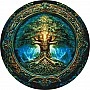 Картина по номерам "Дух древнего леса" OR2003 диаметр 50 см