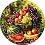 Картина по номерам "Фруктовое разнообразие" OR2008 диаметр 50 см