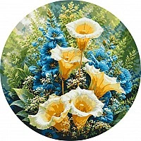 Paint by Numbers "Spring Calla Lilies" OR2009 diameter 50 cm