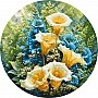 Картина по номерам "Весенние каллы" OR2009 диаметр 50 см
