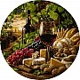 Картина по номерам "Вкусы средиземноморского лета" OR2015 диаметр 50 см