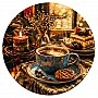 Картина за номерами "Чай з домашнім пирогом" OR2061 діаметр 40 см