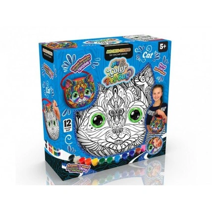 Дитяча сумка-розмальовка Danko Toys My Color Pet-Bag CPB-01-02U, блакитна