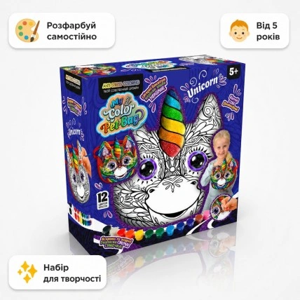 Сумка-розмальовка Danko Toys My Color Pet-Bag CPB-01-03U, синя, для дитячої творчості