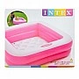Детский бассейн Intex 57100 надувное дно, 85х85х23 см (Розовый)