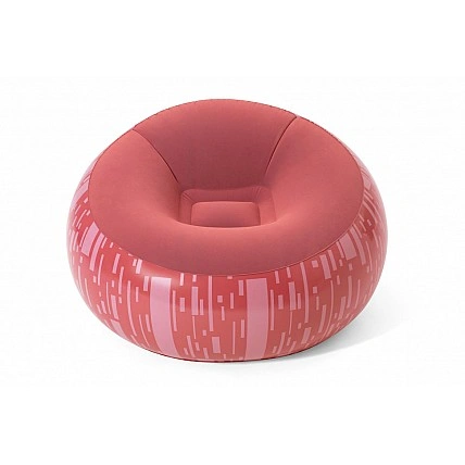 Надувное кресло BW 75052 велюровое Светло-красный