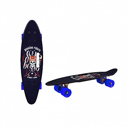 Пенни борд 24" Bambi SC20514 PU колеса, с ручкой Синий