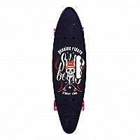 Пенни борд "Skull" 24" Bambi SC20520 с ручкой, PU колеса со светом