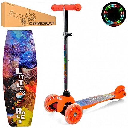 Самокат детский MINI iTrike BB 3-040-OR1 с подсветкой