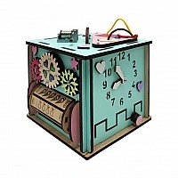 Развивающая игрушка Бизикуб Temple Group TG286478 15х15х15 см Бирюзовый