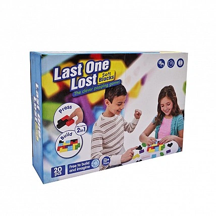 Конструктор детский с силиконовыми пузырями 326PI 20 деталей Синий