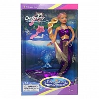 Кукла DEFA 20983 русалка  Фиолетовый
