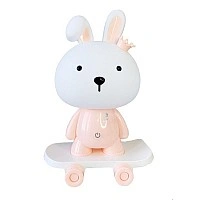 Ночник детский «Зайчик на скейте» MGZ-1407(Pink) питание от USB