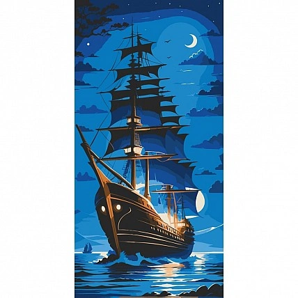 Картина по номерам "Жемчужина ночи" 10566-AC 40x80 см