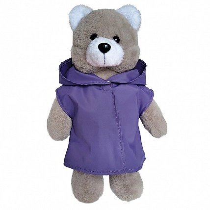 Мягконабивная игрушка пушистый Мишка МС 080501-04 в фиолетовом плаще 35 см.