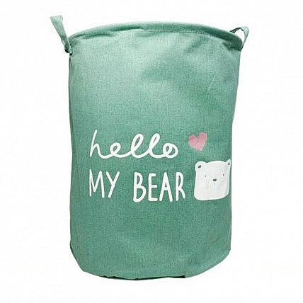 Корзина для игрушек и белья «Hello my bear» MGZ-1004(Green)