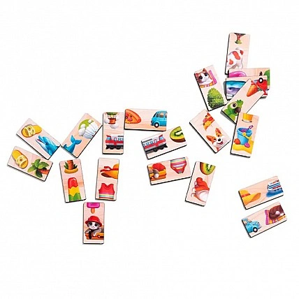 Деревянное домино "Половинки" (ПСД266) PSD266