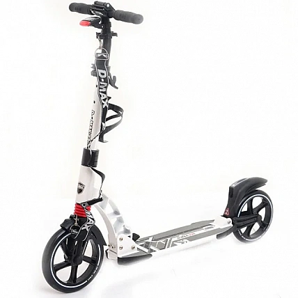 Двухколесный самокат SR 2-014 с ручным тормозом Белый