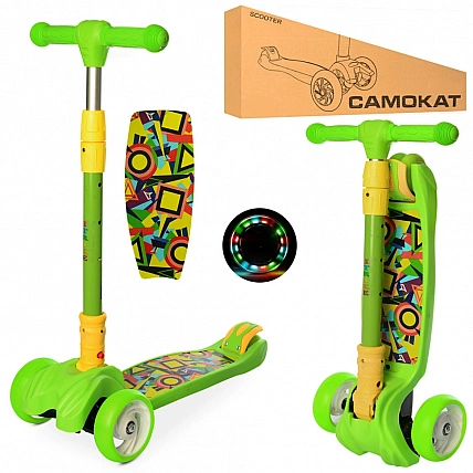 Самокат детский MAXI iTrike JR3-060-11-GR складной