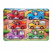 Educational game with cards "Animals on trucks (summer) (PSD216)
