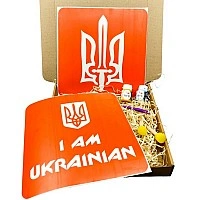 Набор для рисования по ткани «I Am Ukrainian, Тризуб» paint-n064-n059