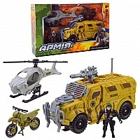 Игрушечный набор Военный BL2314 военный транспорт, аксессуары